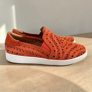 UGG Women's Cas Perforated Slip-On Sneakers in Coral, Sz 9